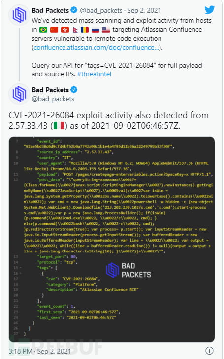 攻击者利用 Confluence 漏洞,入侵Jenkins项目服务器 攻击者利用 Confluence 漏洞,入侵Jenkins项目服务器