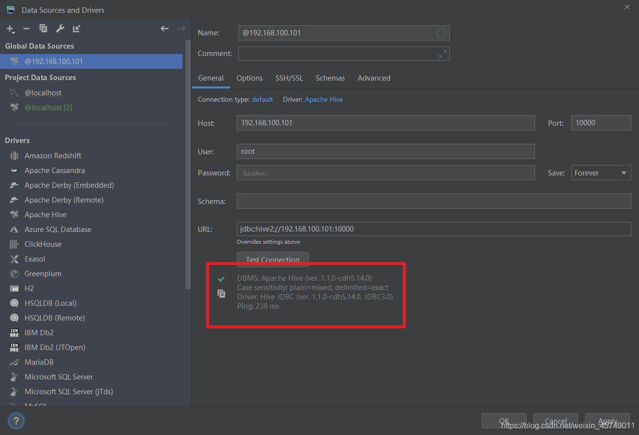 使用DataGrip连接Hive的详细步骤 使用DataGrip连接Hive的详细步骤