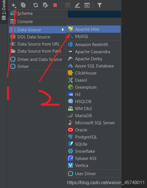 使用DataGrip连接Hive的详细步骤 使用DataGrip连接Hive的详细步骤