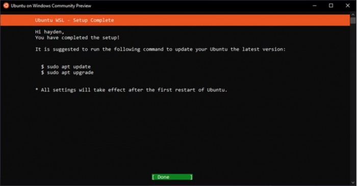 Ubuntu on Windows社区预览版发布:专为测试WSL新功能 Ubuntu on Windows社区预览版发布:专为测试WSL新功能