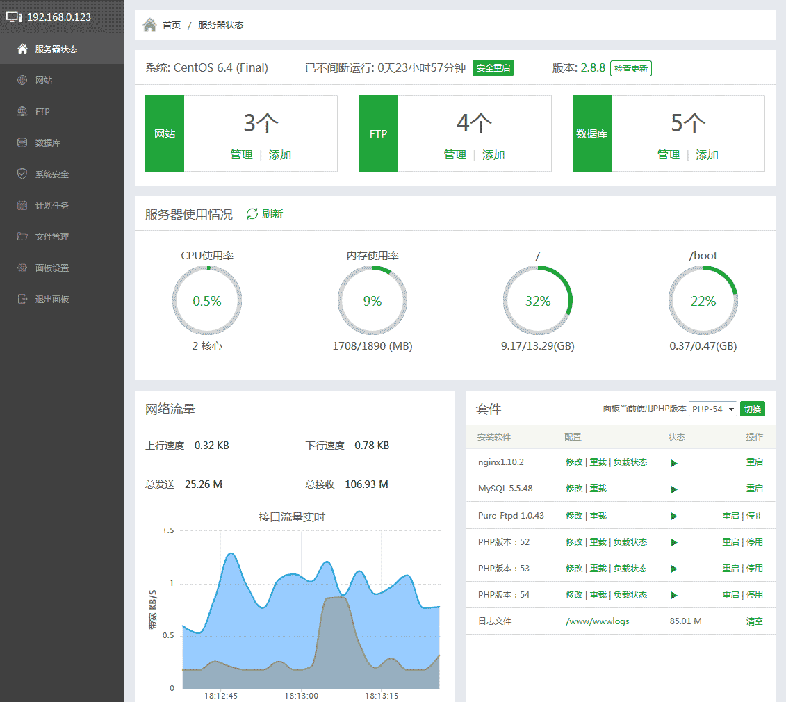 宝塔Linux面板 2.8.9稳定版介绍 宝塔Linux面板 2.8.9稳定版介绍