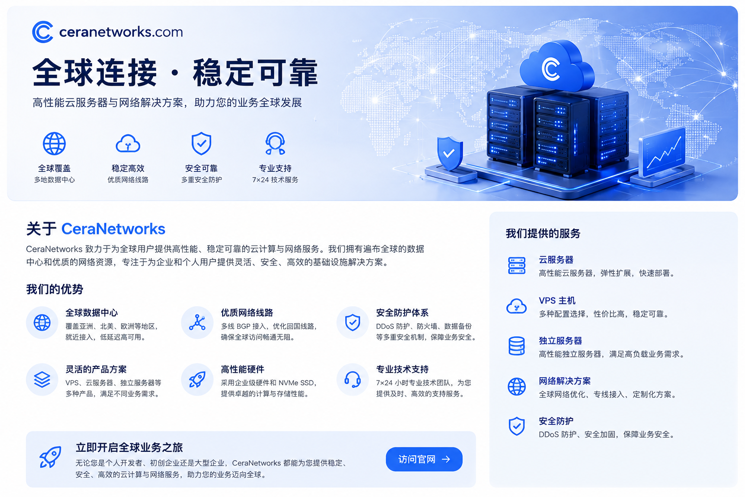CeraNetworks 是什么？美国高防服务器、CN2 GIA 中国优化线路与 DDoS 防护服务商介绍