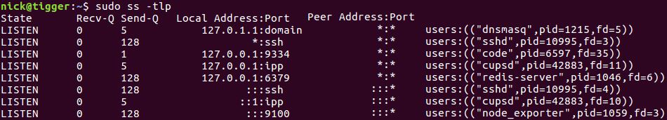linux ss命令详解 linux ss命令详解