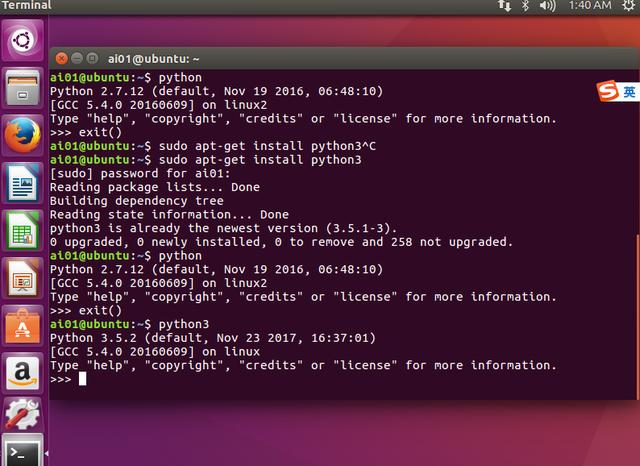 基于ubuntu16 Python3 tensorflow(TensorFlow环境搭建) 基于ubuntu16 Python3 tensorflow(TensorFlow环境搭建)