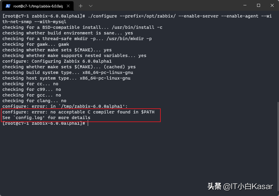 CentOS7源码编译安装Zabbix 6.0alpha1