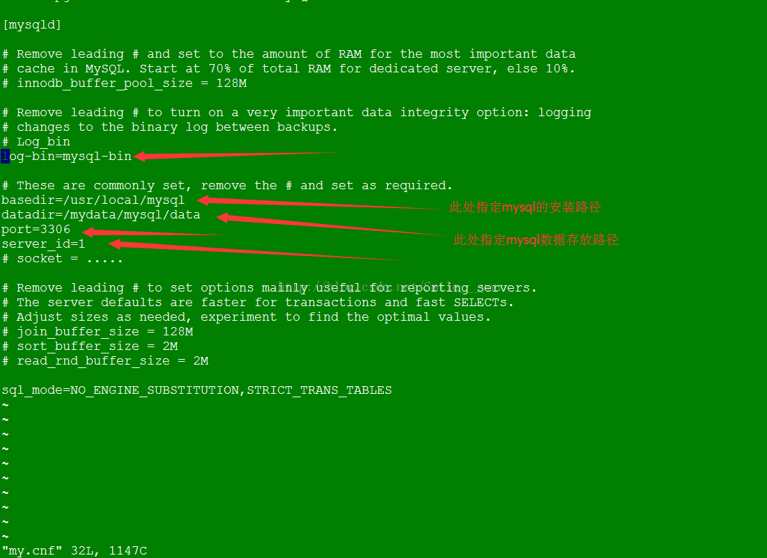 关于Linux安装mysql默认配置文件位置详解