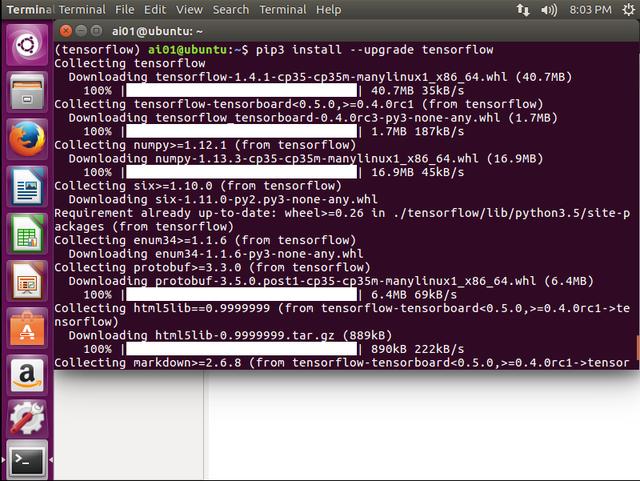 基于ubuntu16 Python3 tensorflow(TensorFlow环境搭建) 基于ubuntu16 Python3 tensorflow(TensorFlow环境搭建)