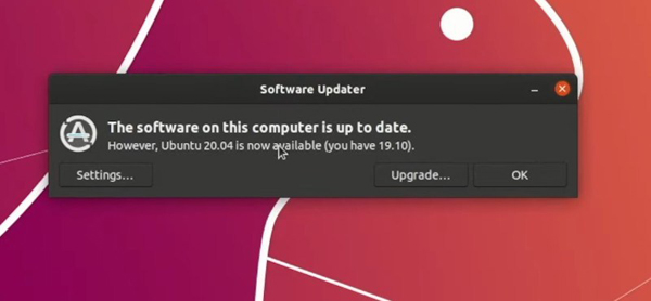 Ubuntu 19.10产品寿命结束,尽快升级到Ubuntu 20.04! Ubuntu 19.10产品寿命结束,尽快升级到Ubuntu 20.04!