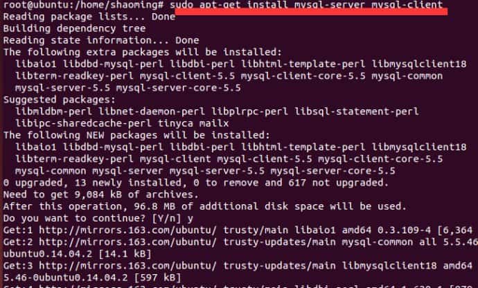 Ubuntu 14.04下安装MySQL