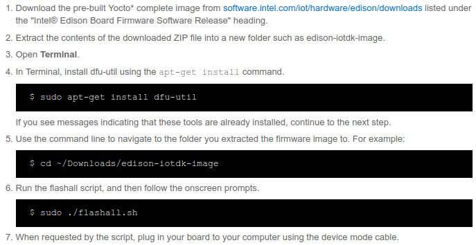 linux烧写、配置、搭建Edison环境 linux烧写、配置、搭建Edison环境