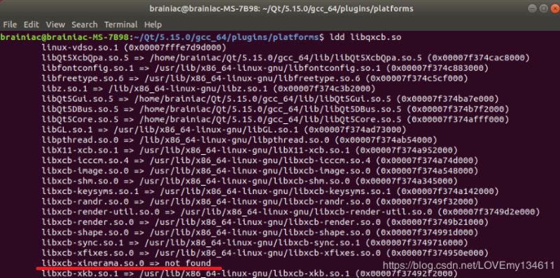 Ubuntu18.04下解决Qt出现qt.qpa.plugin:Could not load the Qt platform plugin “xcb“问题