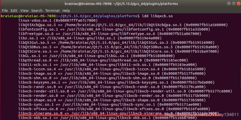Ubuntu18.04下解决Qt出现qt.qpa.plugin:Could not load the Qt platform plugin “xcb“问题