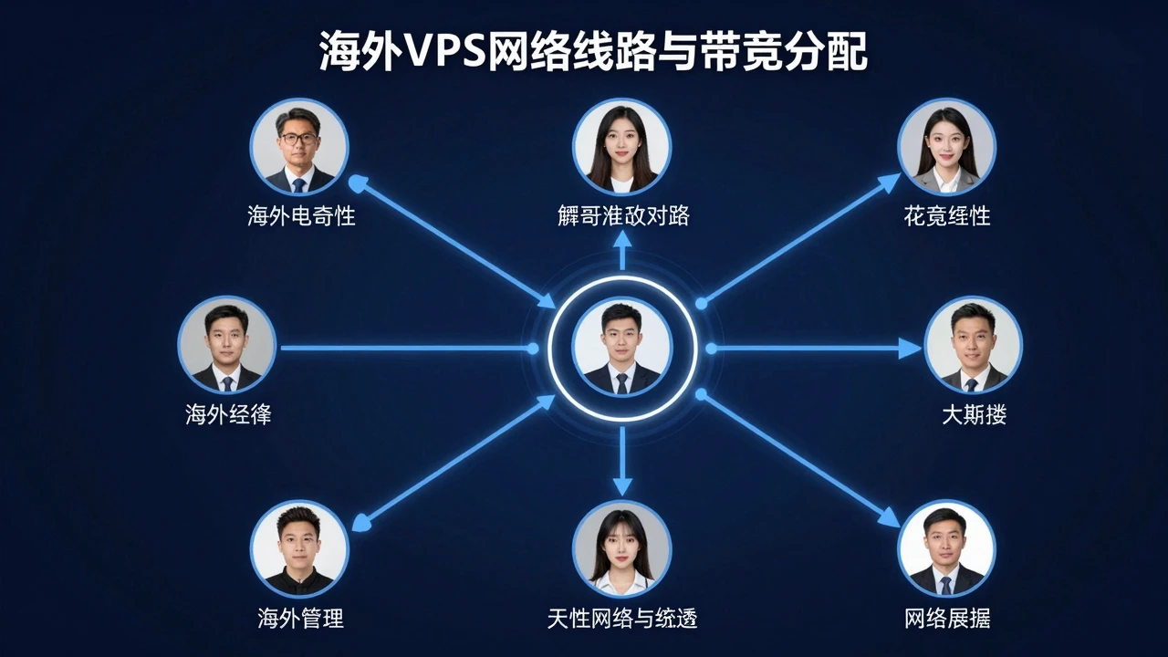 海外VPS网络线路与带宽示意