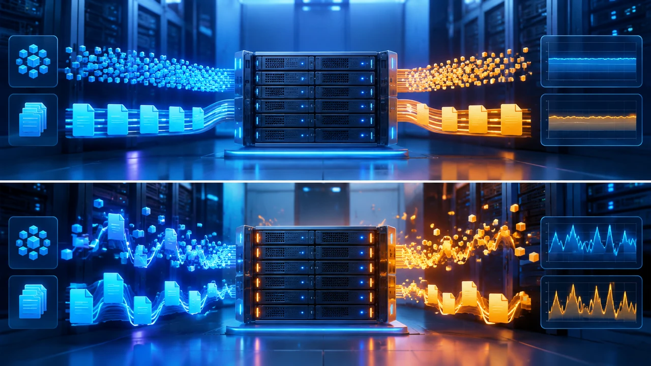 VPS磁盘随机读写与连续读写测试示意图