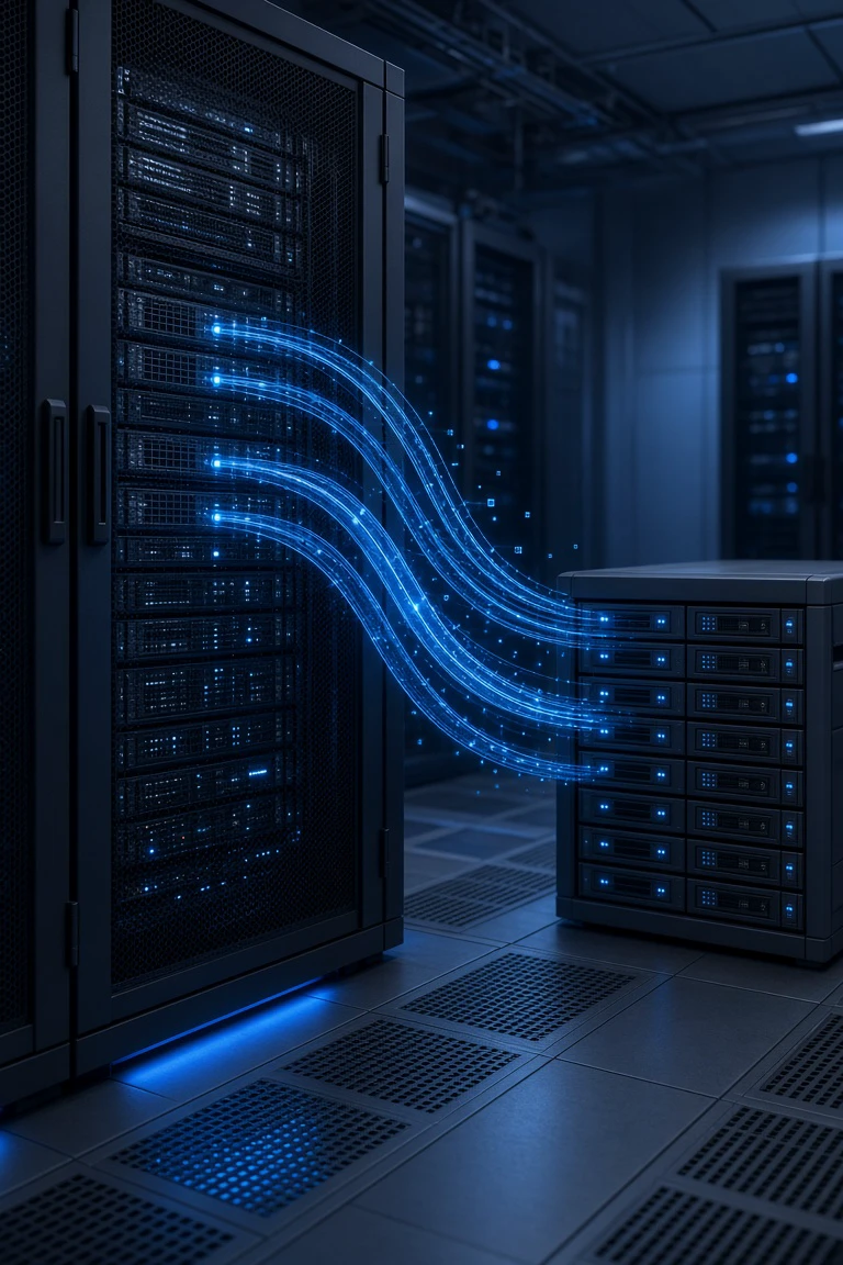 承载数据库服务的 VPS 与存储设备